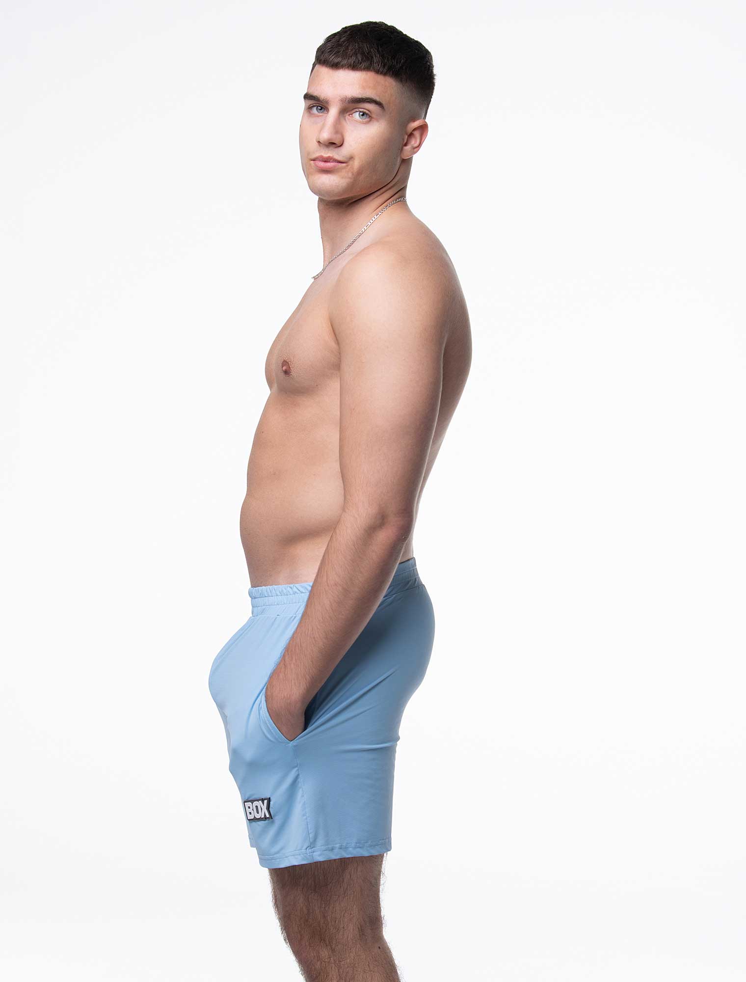 Mesh Soccer Shorts - Back 4 Blue - Image 9