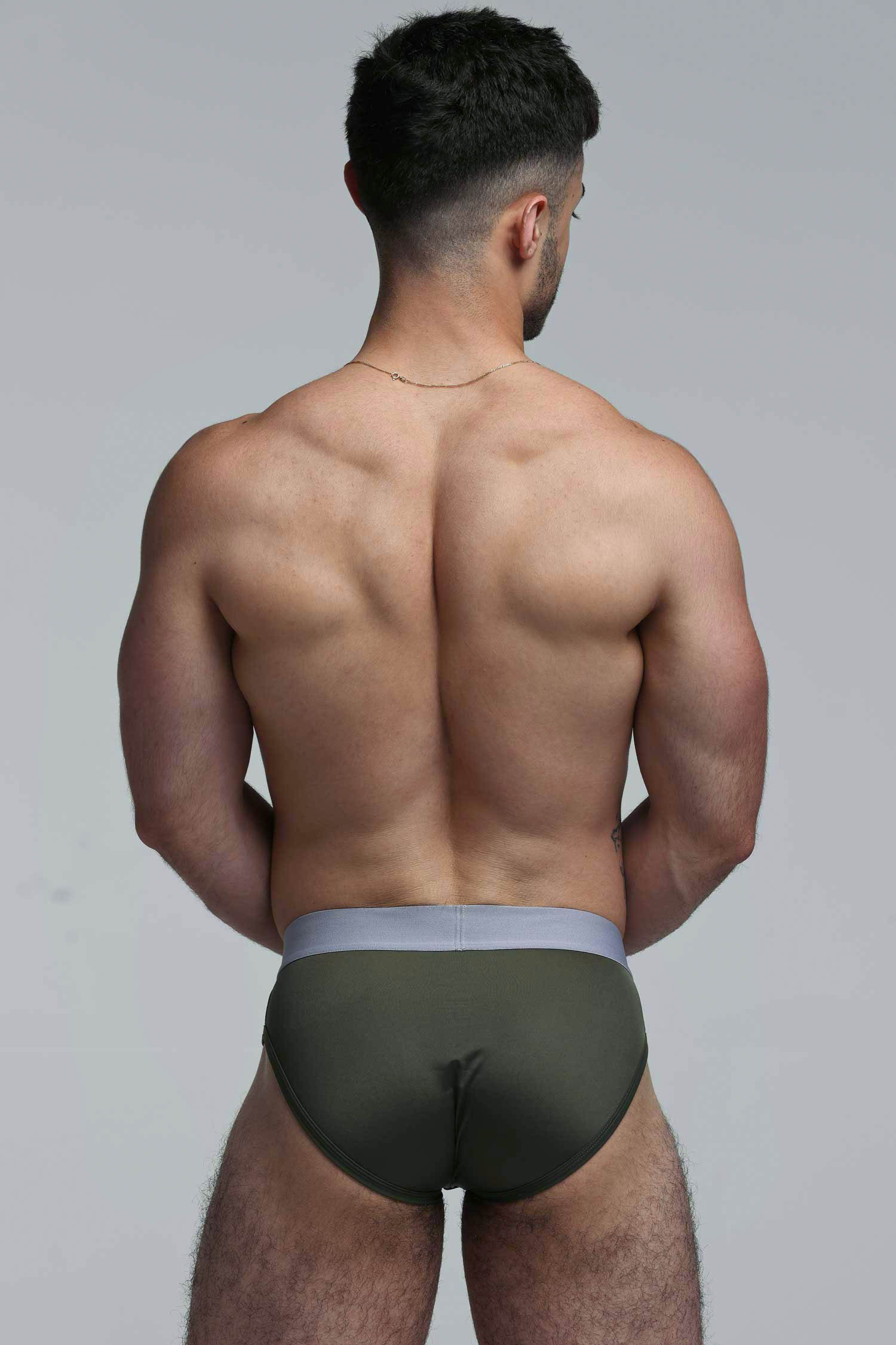 Mesh Panel Briefs - Château Green - Image 2