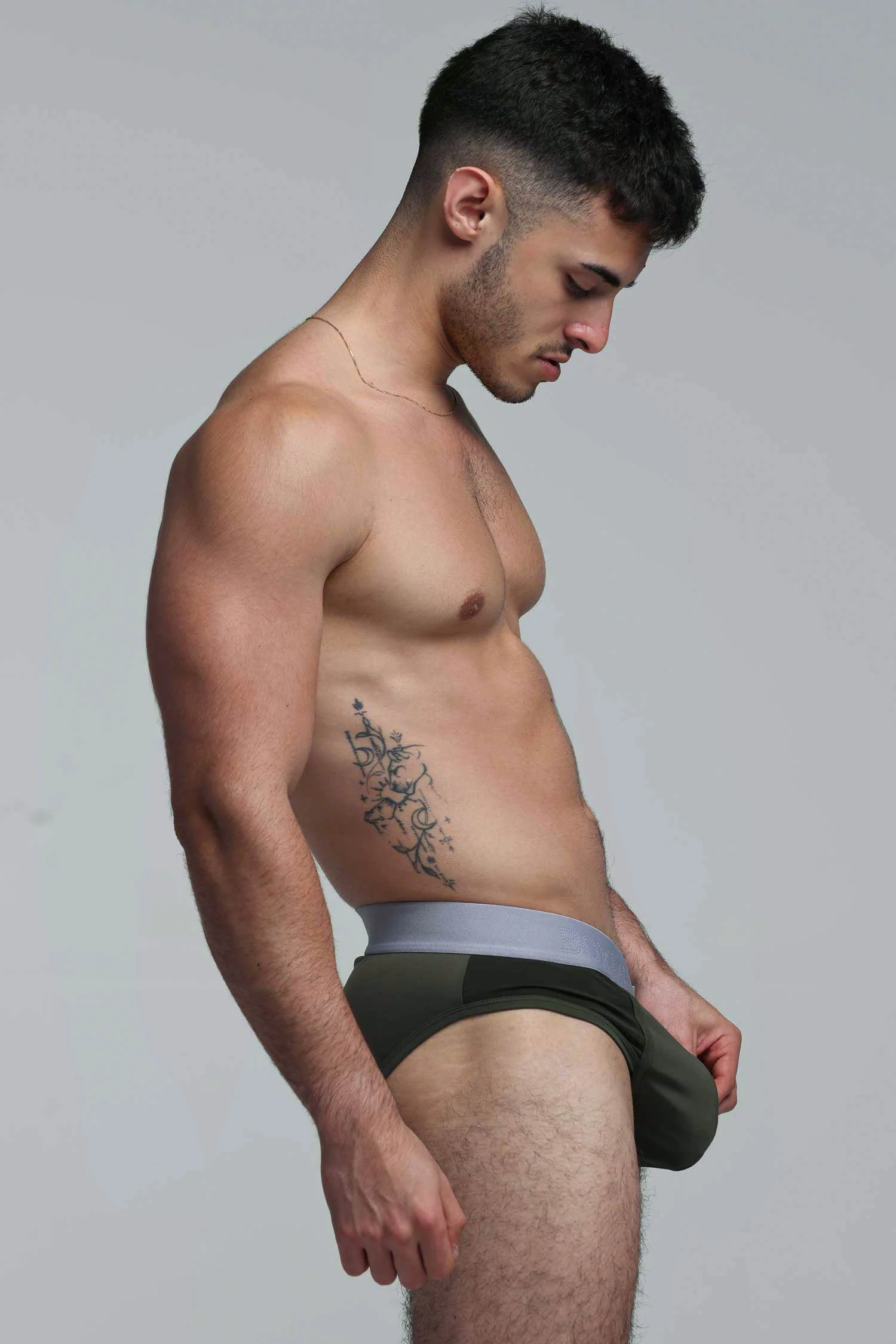 Mesh Panel Briefs - Château Green - Image 6
