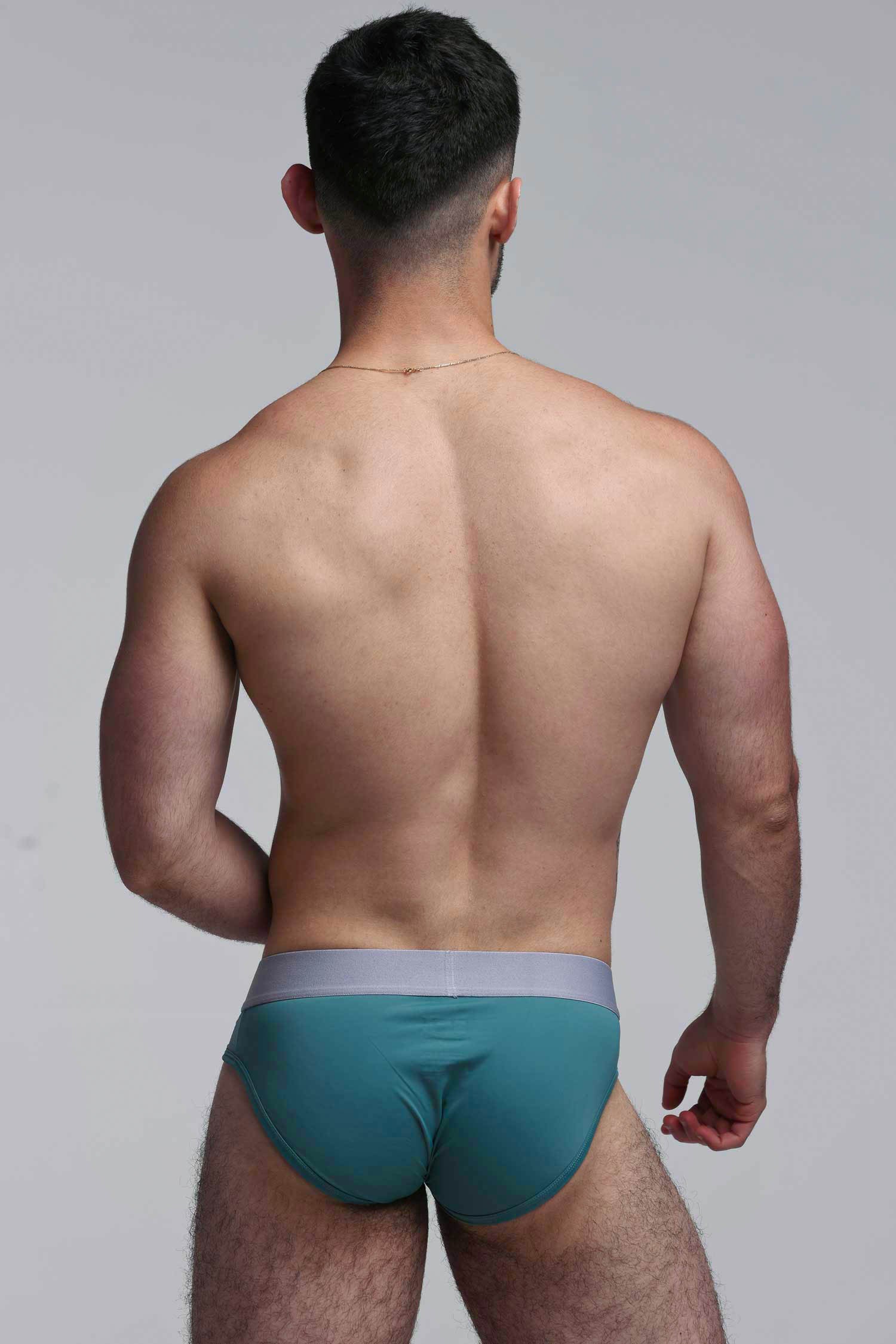 Mesh Panel Briefs - Riviera Teal - Image 6