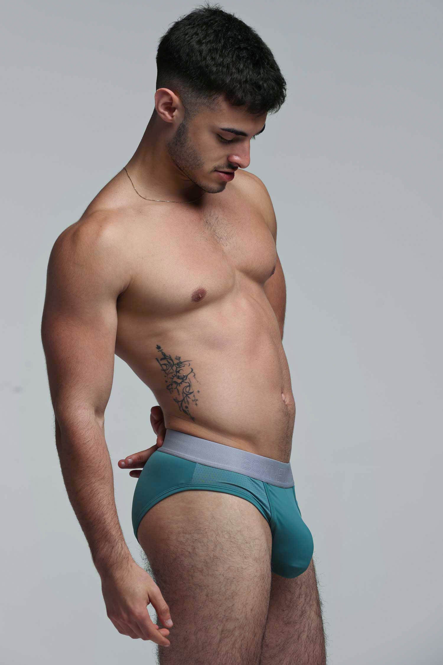 Mesh Panel Briefs - Riviera Teal - Image 9