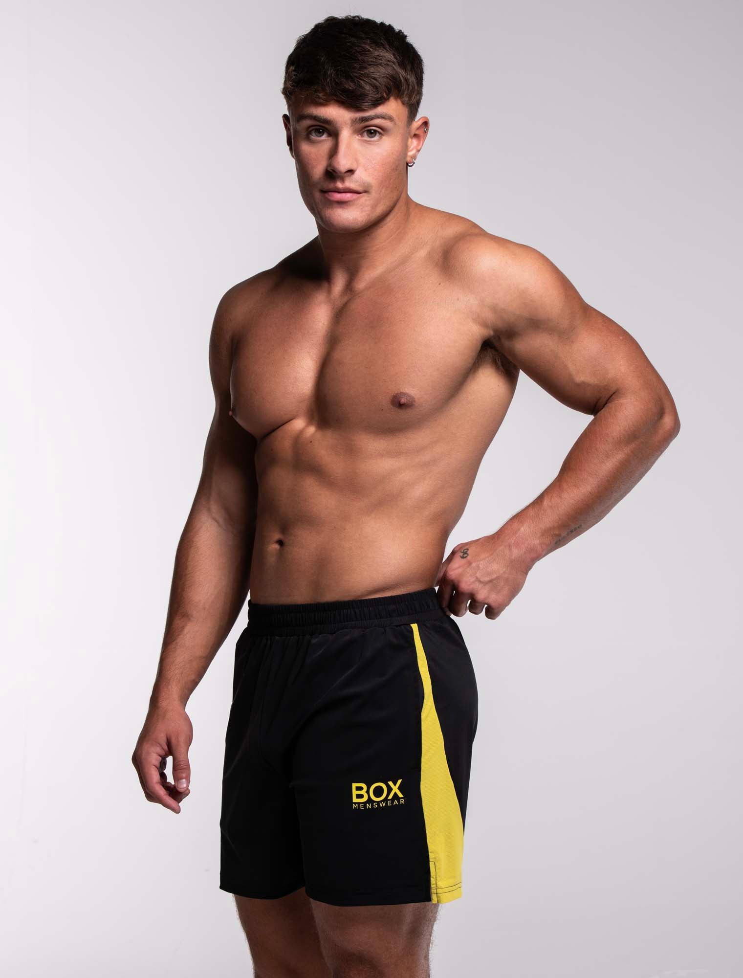 Mesh Panel Sports Shorts - Raven - Image 8