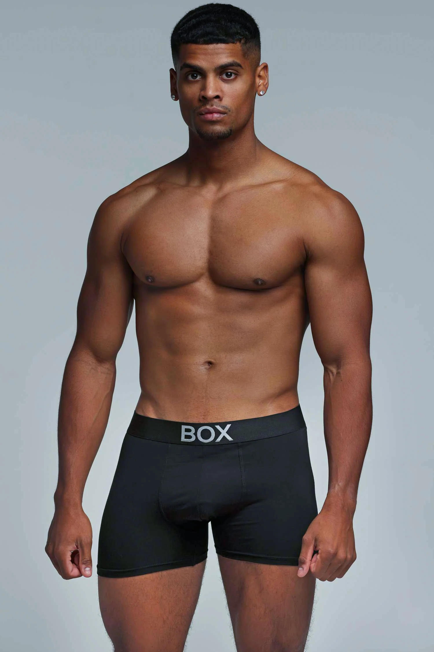 Metallic Modal Boxers - Black & Silver - Image 2