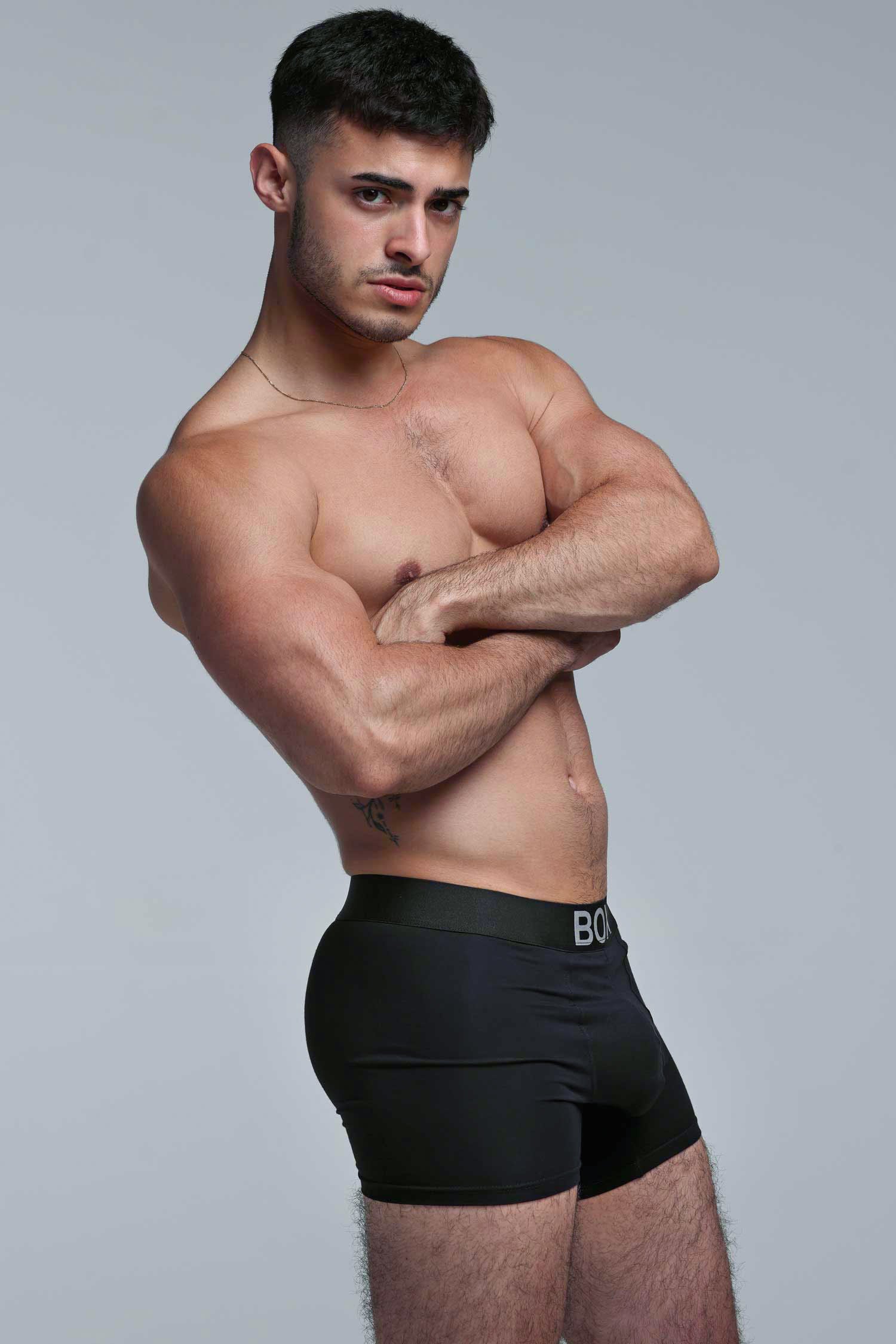 Metallic Modal Boxers - Black & Silver - Image 3