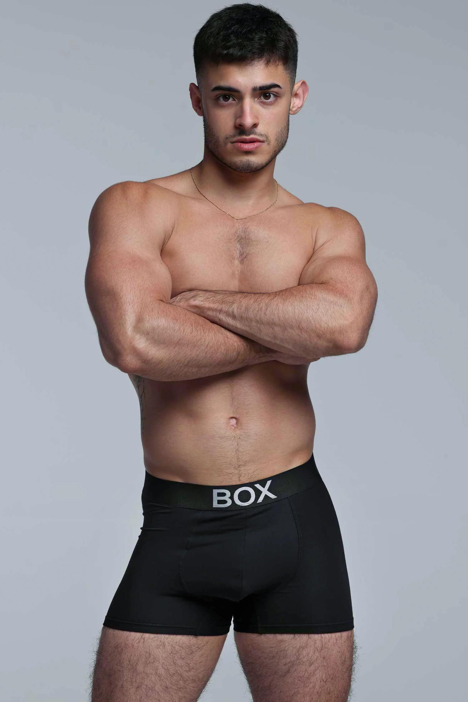 Metallic Modal Boxers - Black & Silver - Image 5