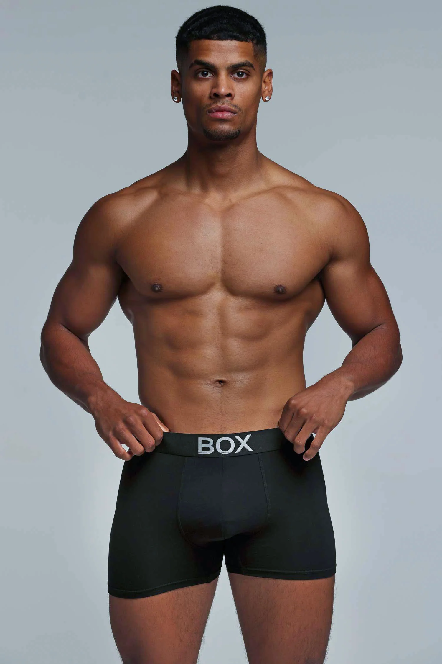 Metallic Modal Boxers - Black & Silver - Image 7