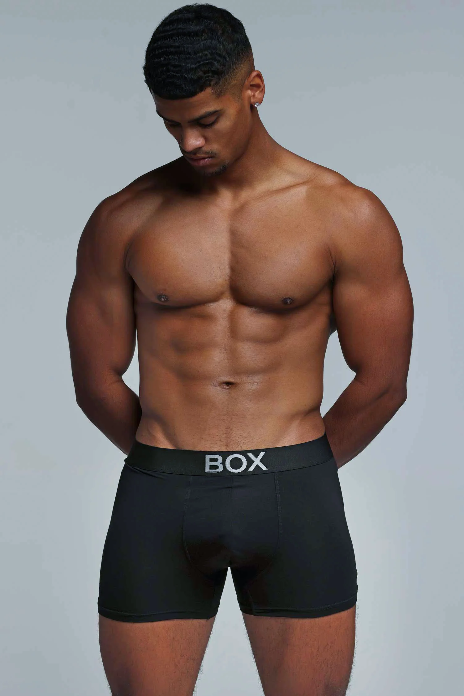 Metallic Modal Boxers - Black & Silver - Image 8