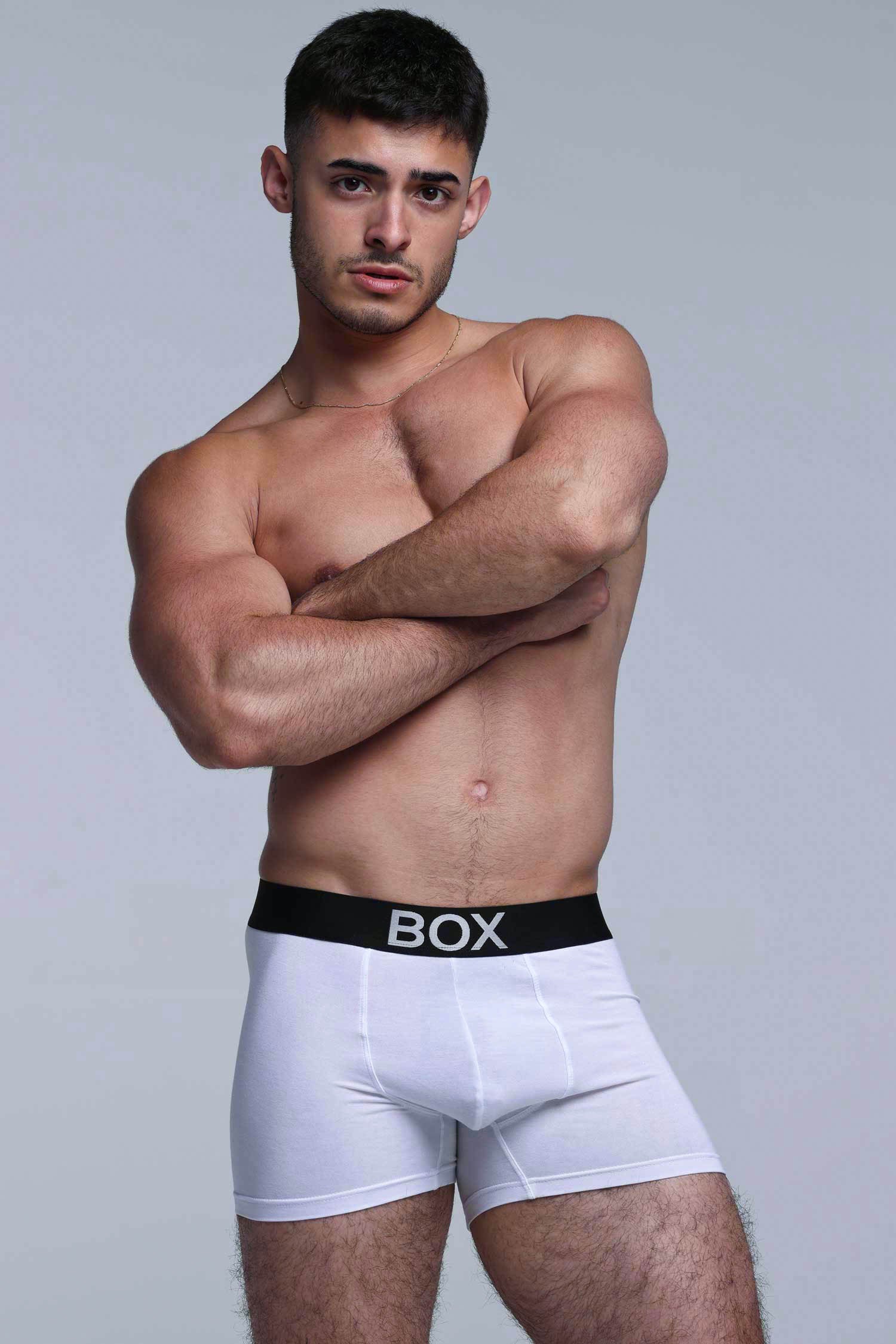 Metallic Modal Boxers - White & Silver - Image 4