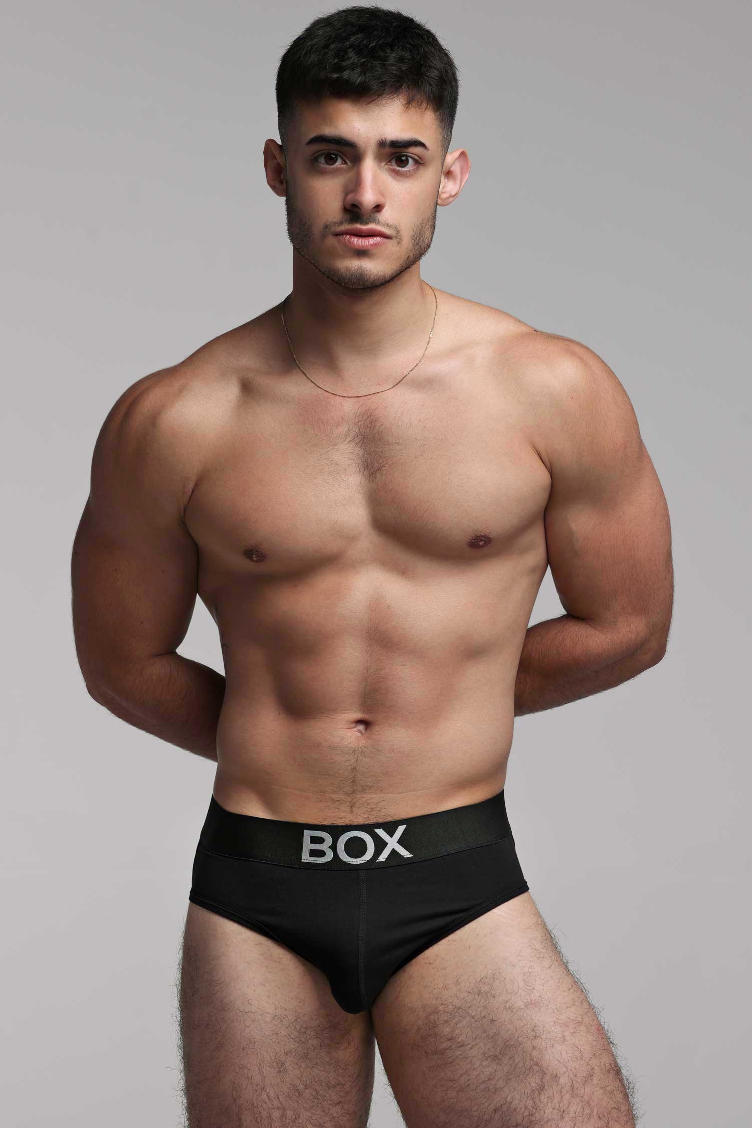 Metallic Modal Briefs - Black & Silver - Image 4