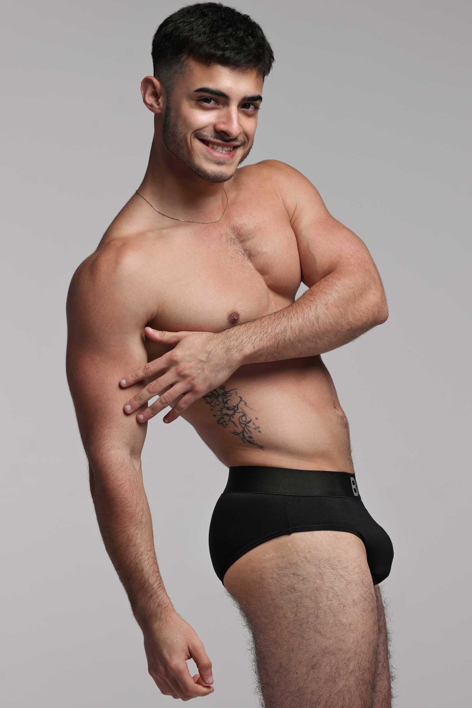 Metallic Modal Briefs - Black & Silver - Image 5