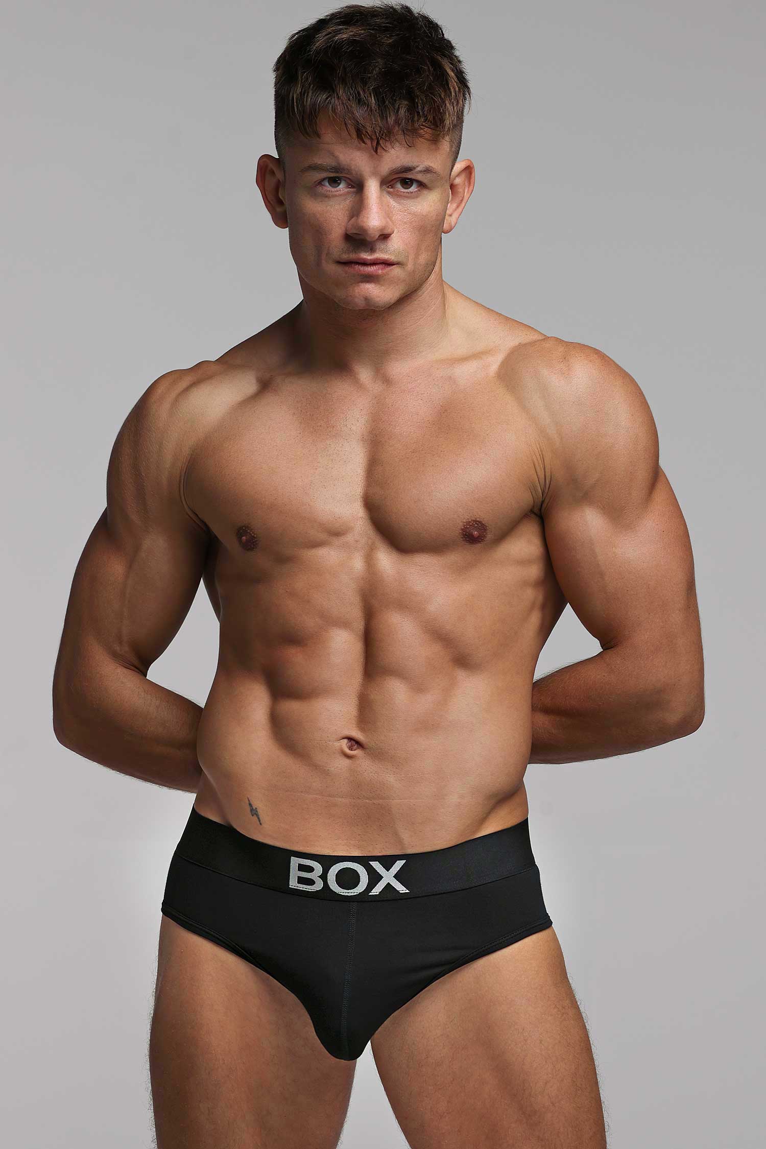 Metallic Modal Briefs - Black & Silver - Image 6