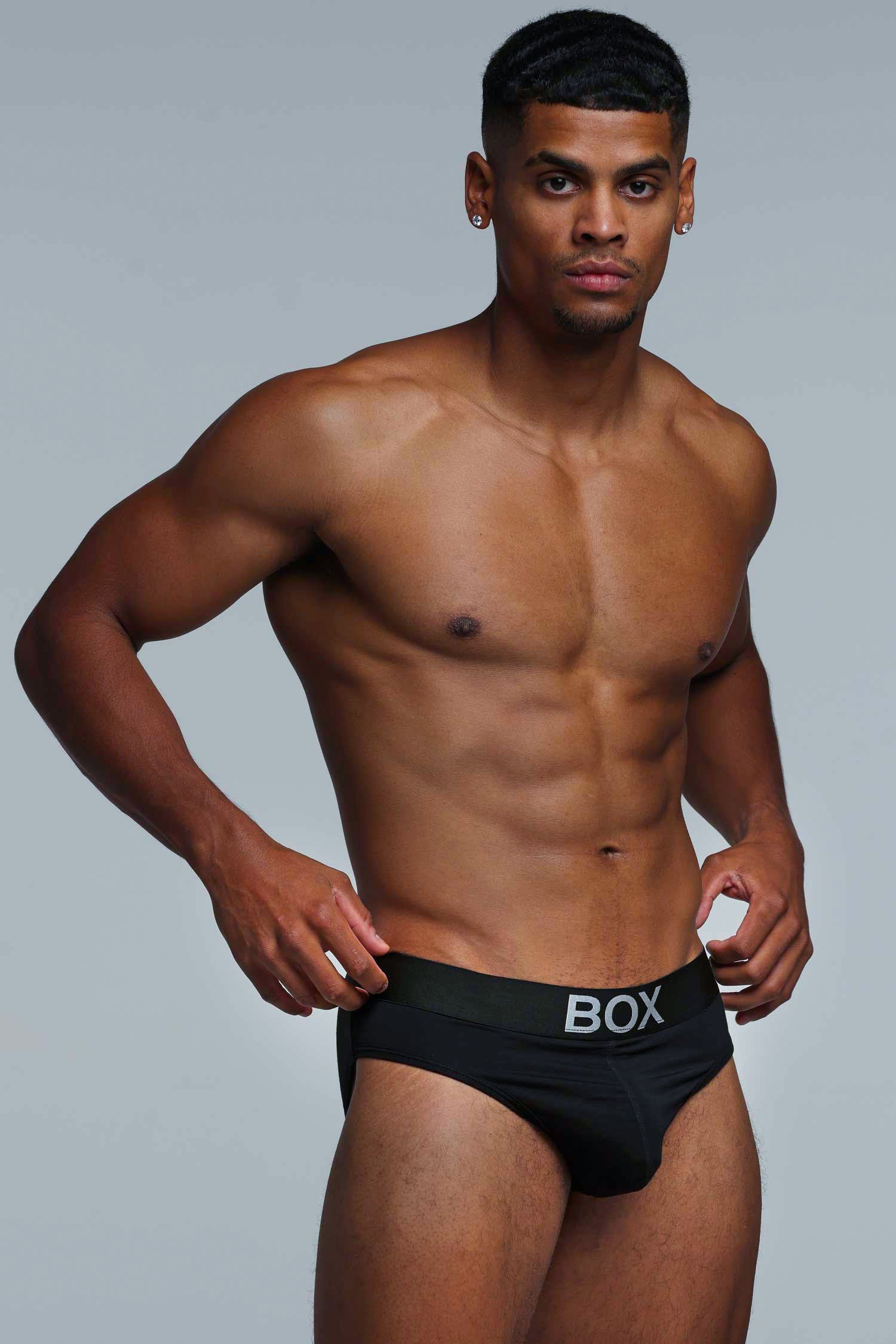 Metallic Modal Briefs - Black & Silver - Image 8
