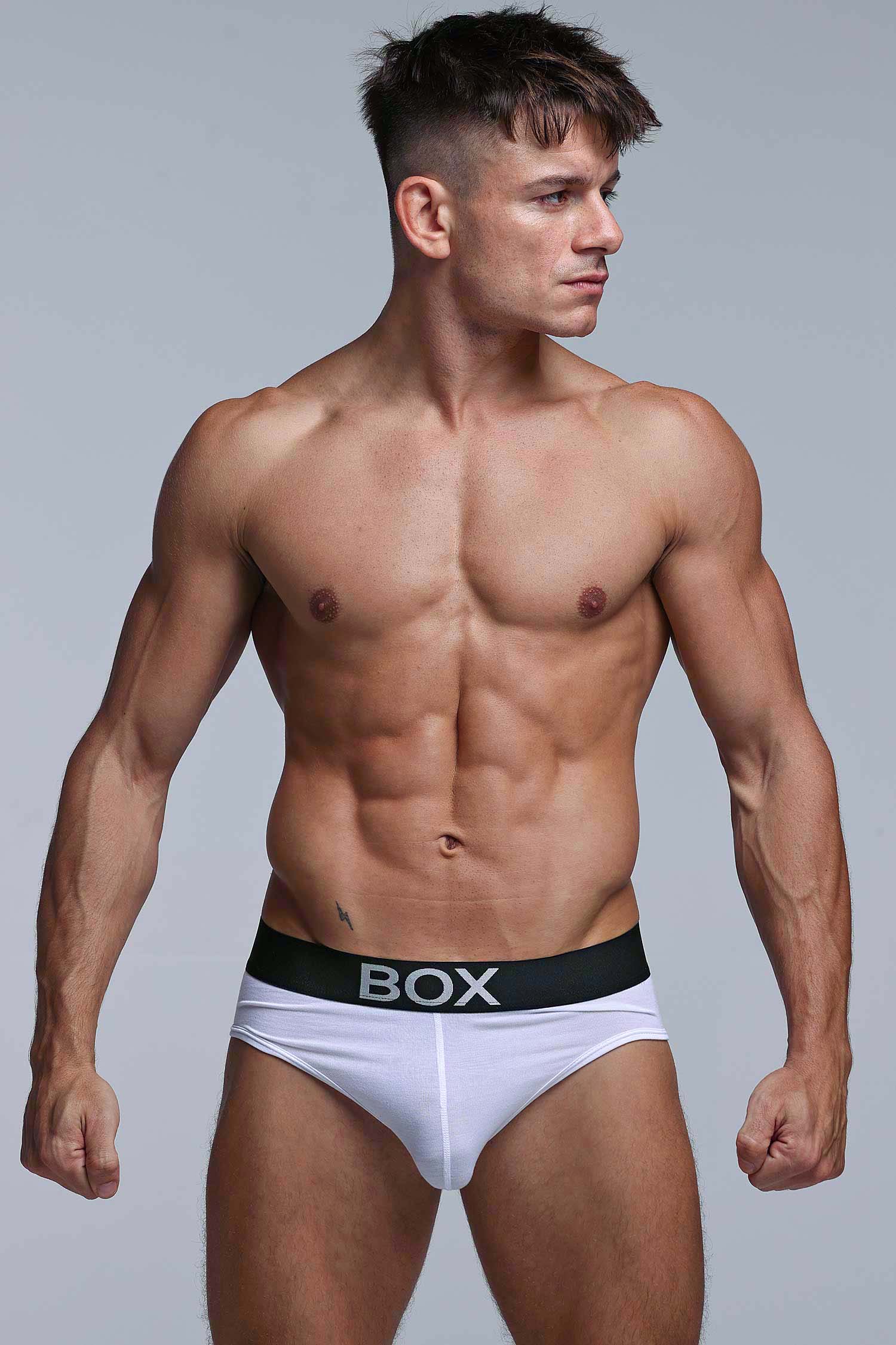 Metallic Modal Briefs - White & Silver - Image 3