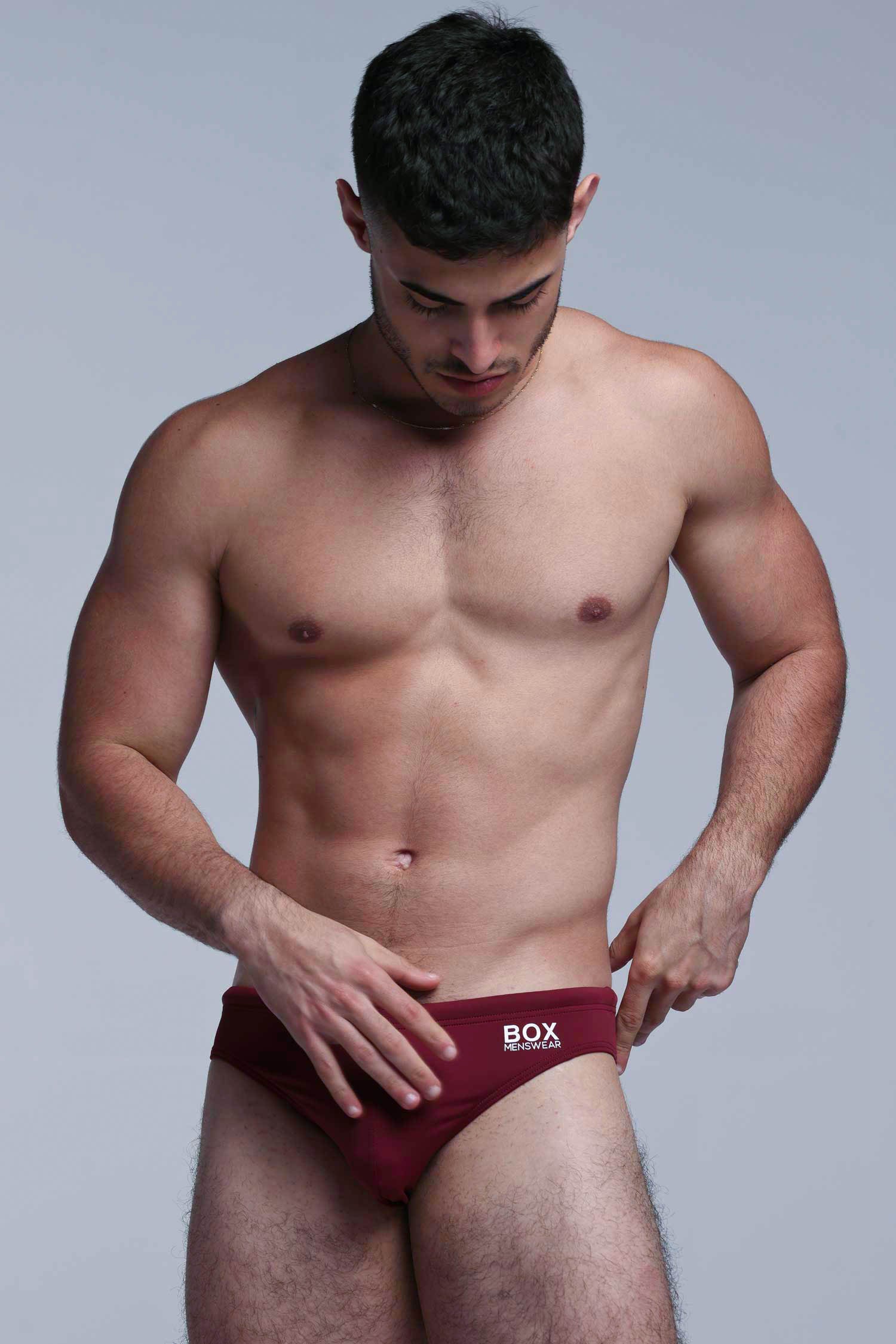 Swimming Trunks - Burgundy - Image 8