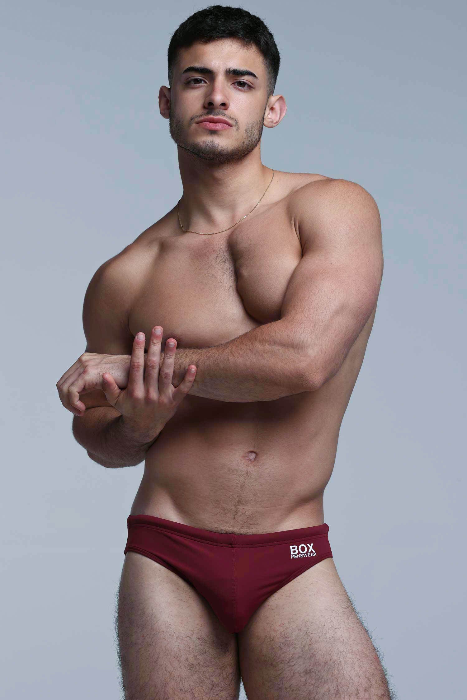 Swimming Trunks - Burgundy - Image 9
