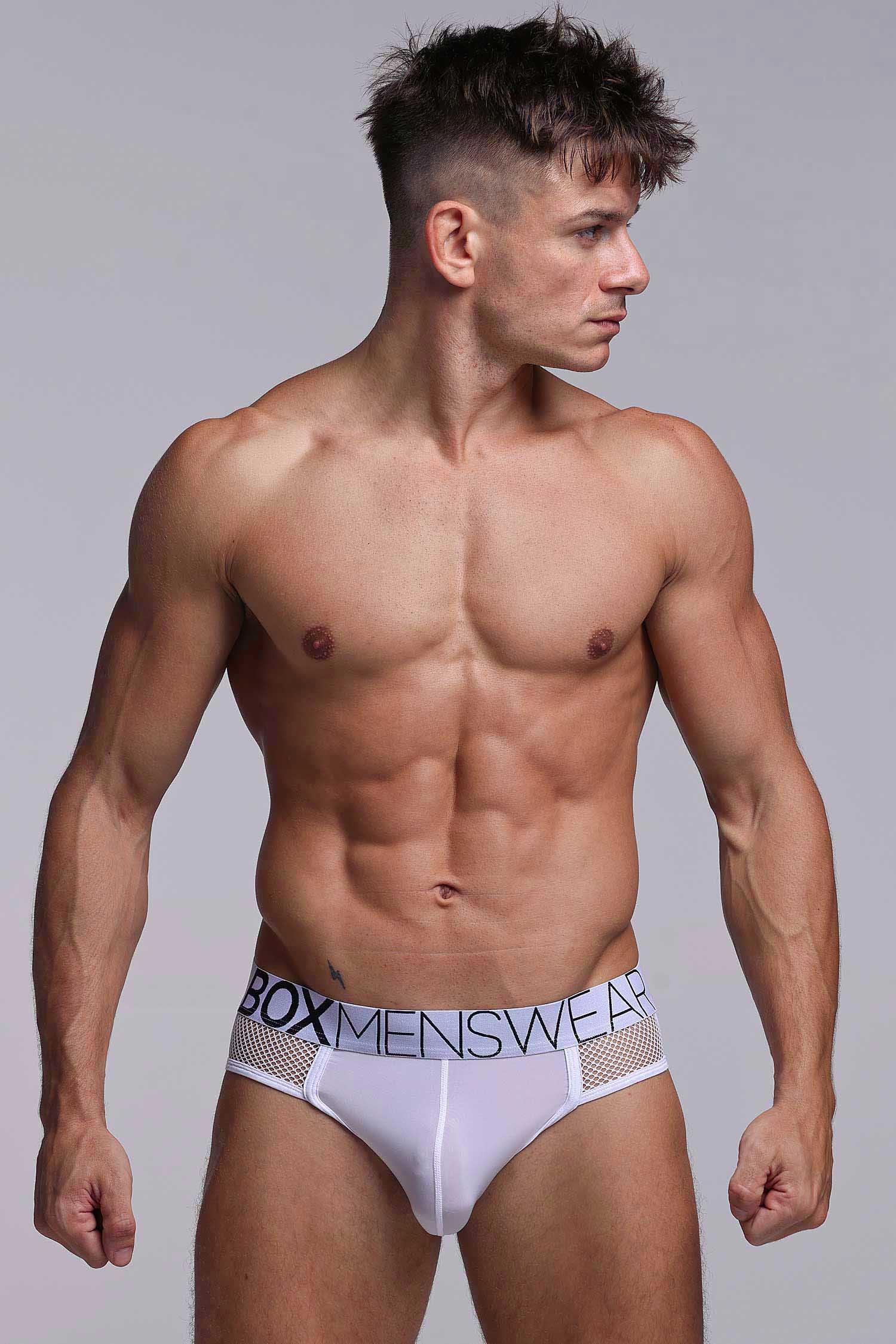 Totally Transparent Varsity Mesh Jockstrap - White - Image 6