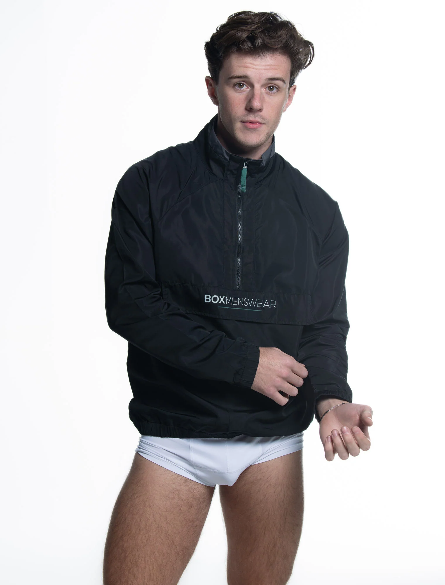 Mens Windbreaker Jacket - Black - Image 4