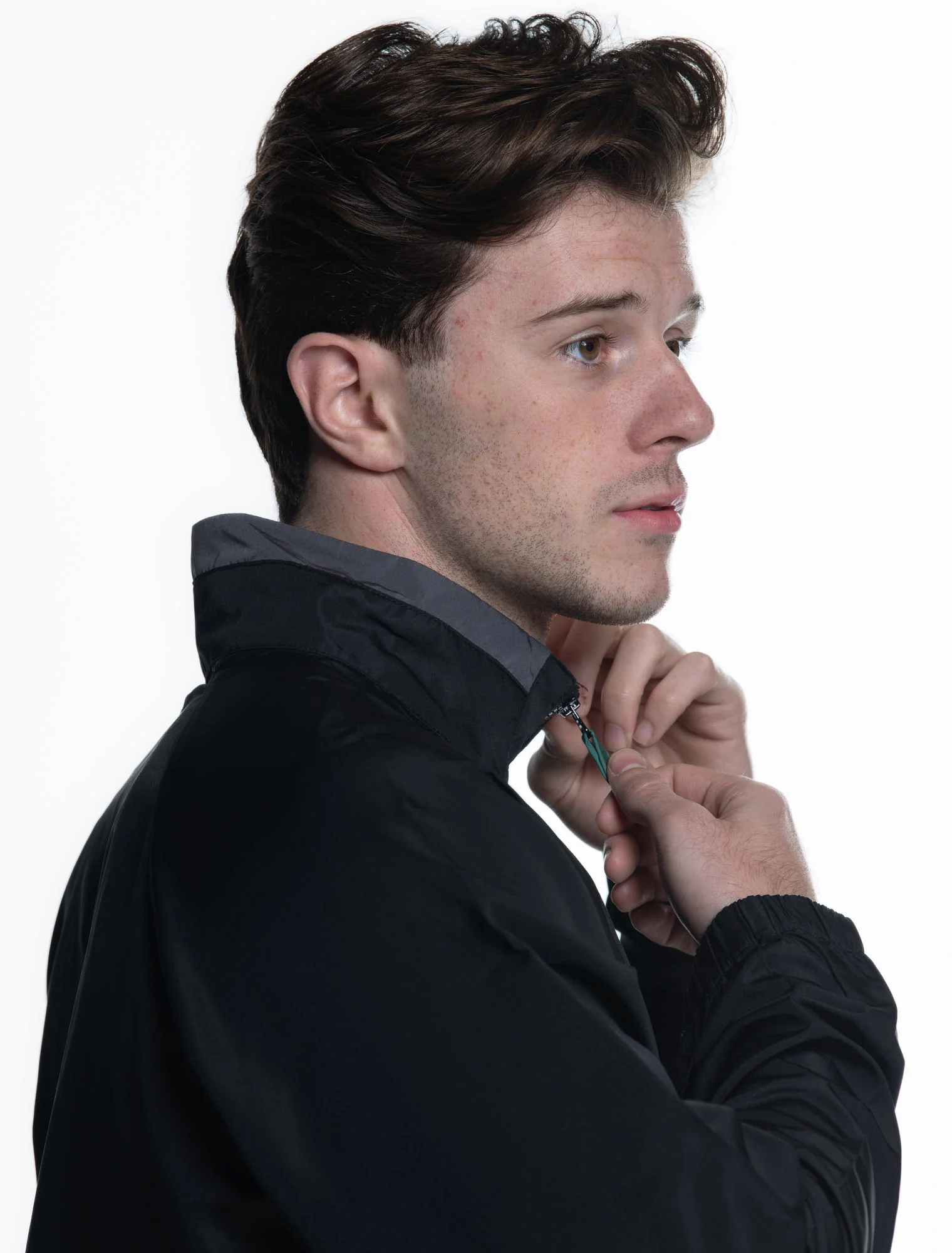 Mens Windbreaker Jacket - Black - Image 5