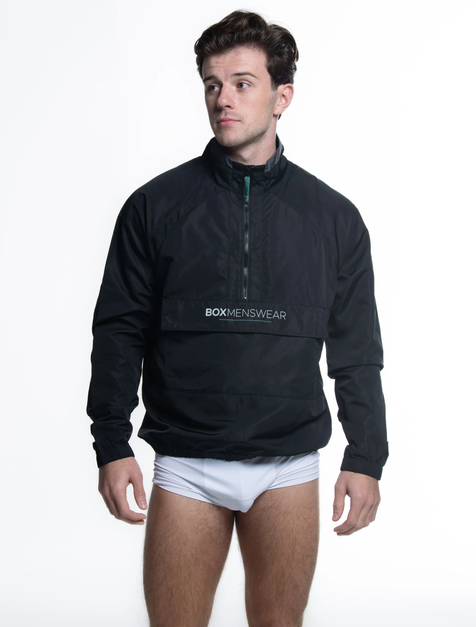 Mens Windbreaker Jacket - Black - Image 7